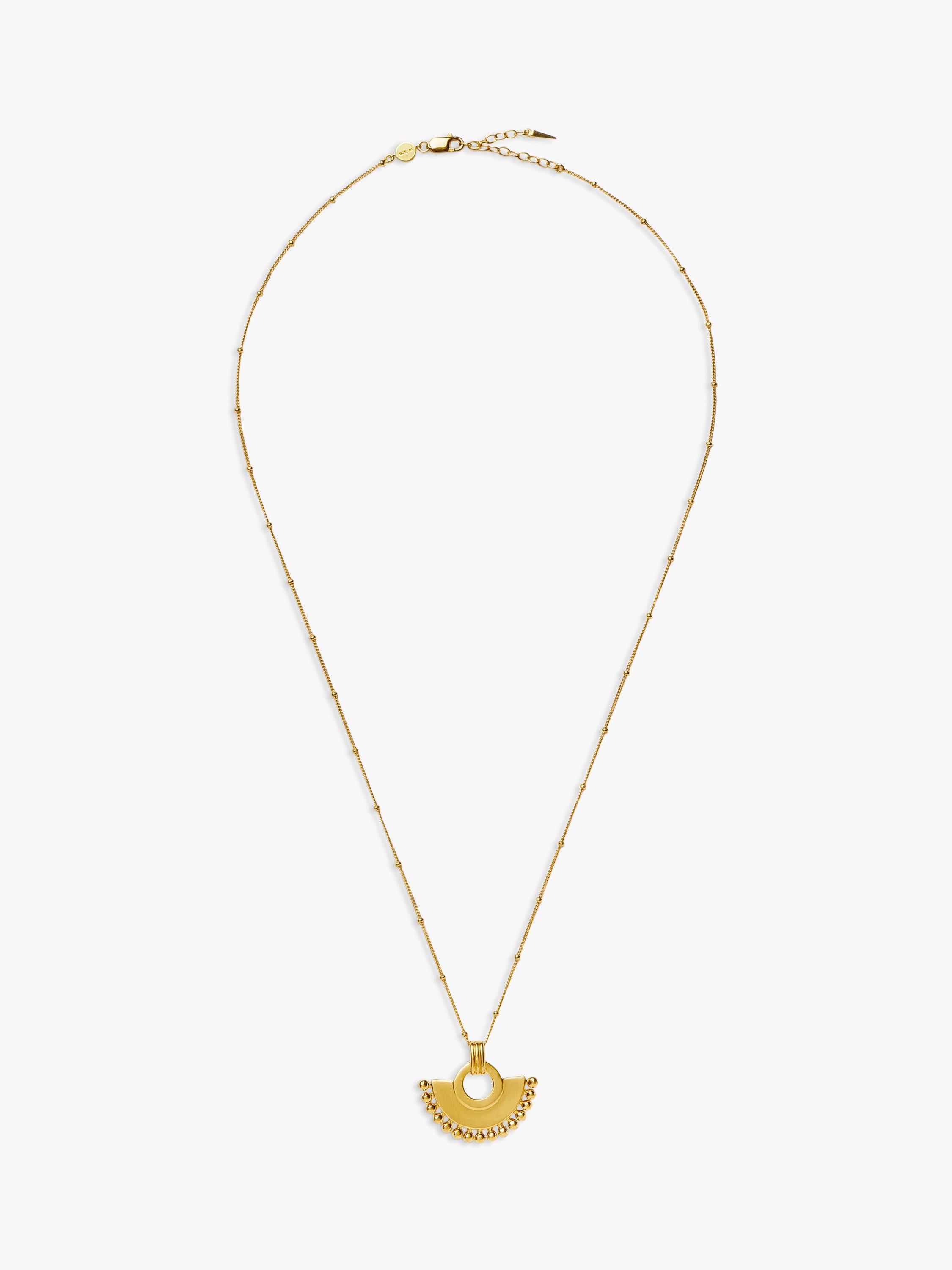 Missoma gold fan pendant necklace (British brand)