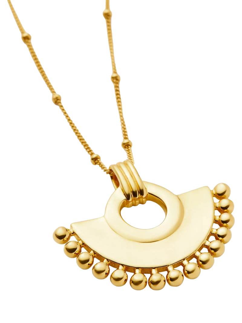 Missoma gold fan pendant necklace (British brand)