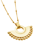 Missoma gold fan pendant necklace (British brand)