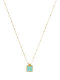 Missoma Lena Charm Necklace gold plated amazonite 50cm, UK version
