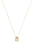 Missoma Lena Charm Necklace, Gold/Moonstone