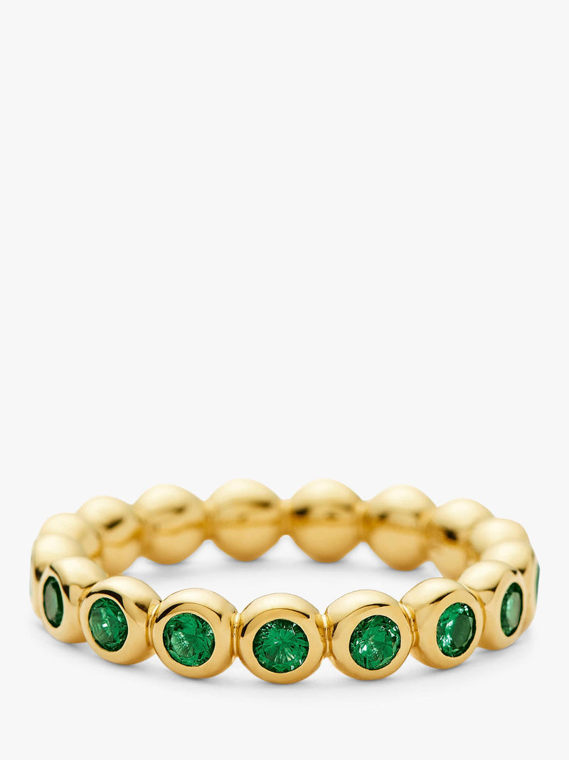 Missoma emerald green beaded eternity ring - British product