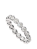 Missoma beaded cubic zirconia eternity ring silver - British product