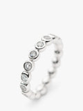 Missoma beaded cubic zirconia eternity ring silver - British product