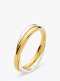 Missoma cross over ring gold silver mixed metals, UK version