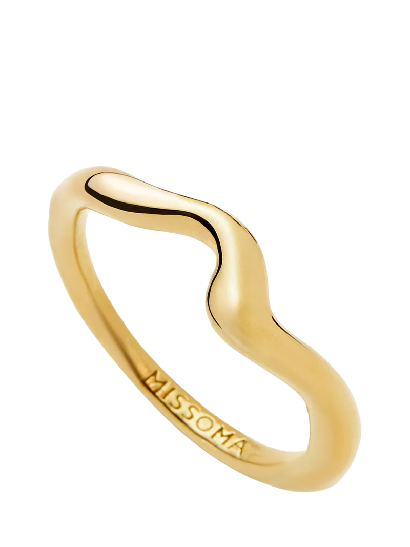 Missoma Molten Wave stacking ring H6mm, imported from the UK