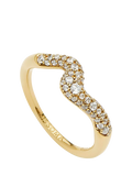 Missoma gold vermeil stacking ring with cubic zirconia, imported from the UK