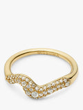 Missoma gold vermeil stacking ring with cubic zirconia, imported from the UK