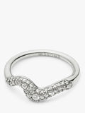 Missoma Molten Pave Crystal ring in silver - British product
