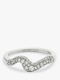 Missoma Molten Pave Crystal ring in silver - British product
