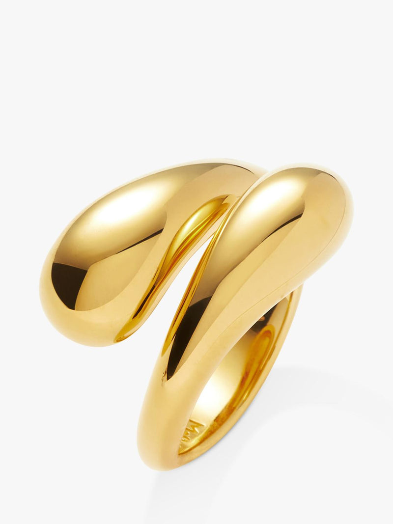Missoma gold vermeil sculptural twist ring, UK version