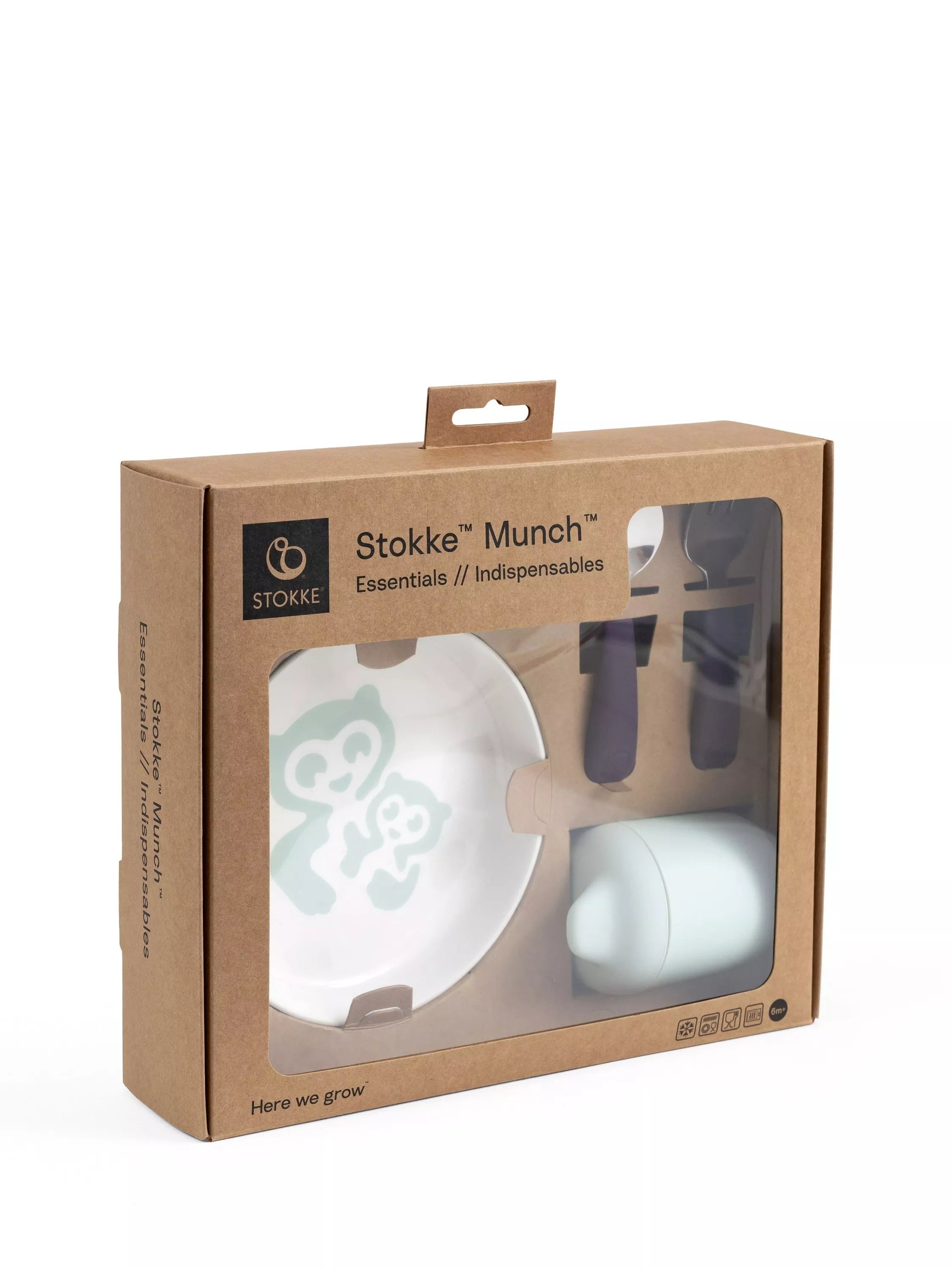 Stokke weaning set in soft mint, imported from the UK