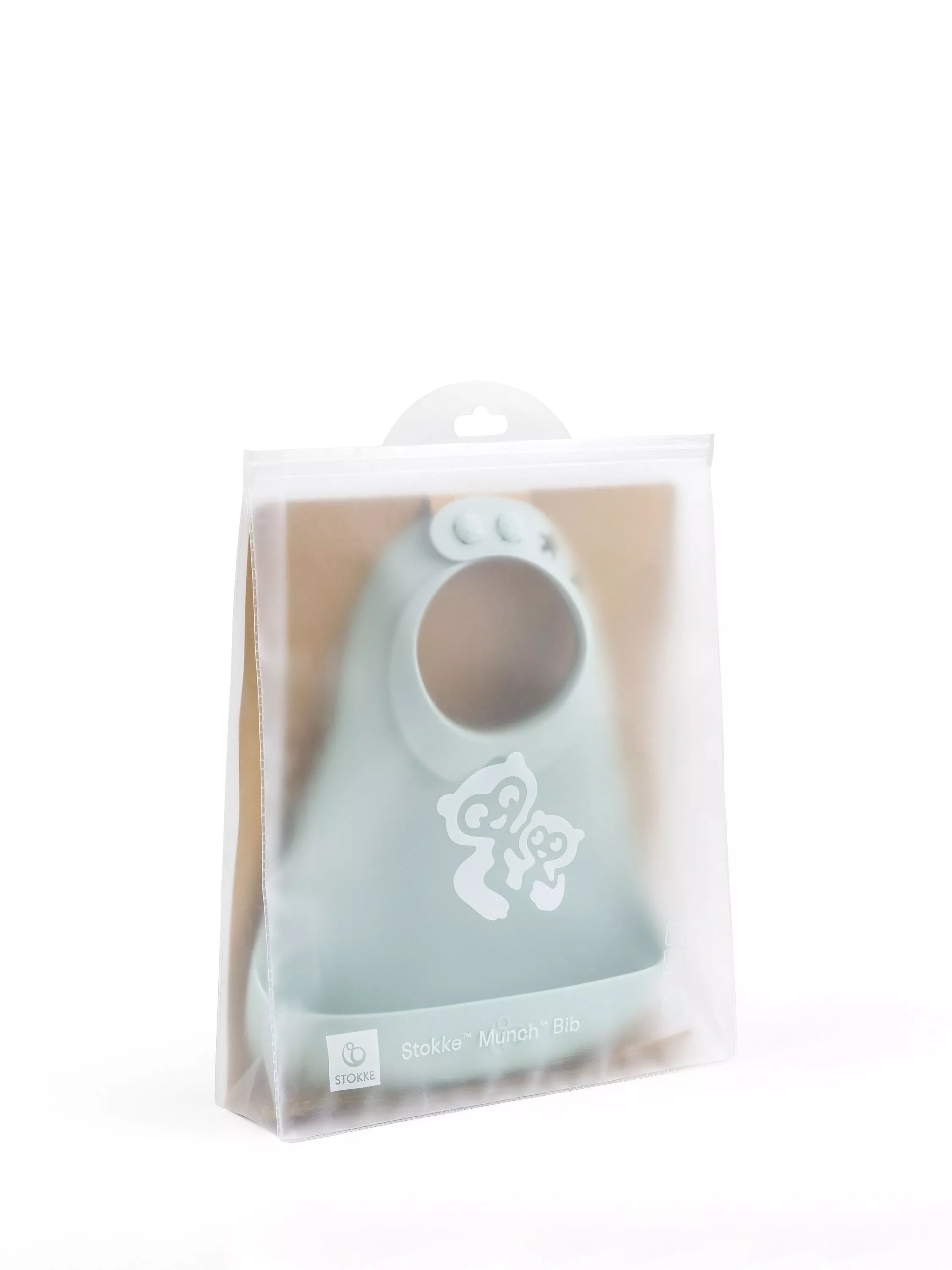 Stokke Munch Bib soft mint silicone baby bib (British brand)