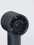 John Lewis handheld fan with aluminium casing, imported from the UK