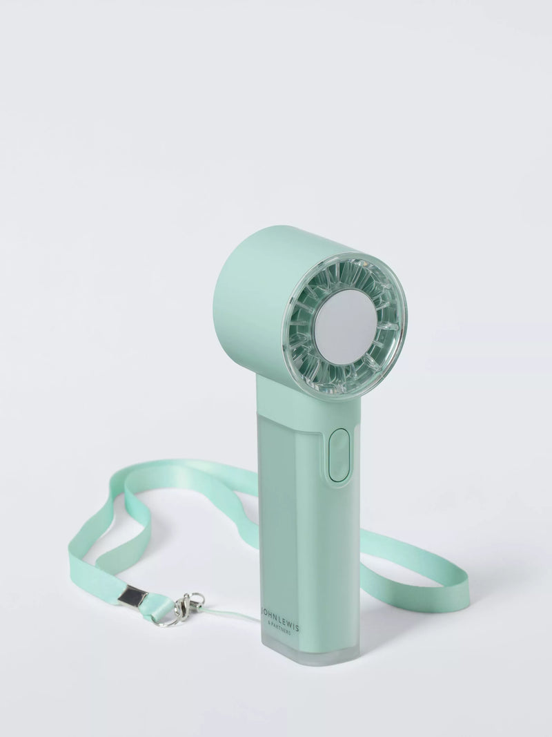 John Lewis High Power Handheld Fan, Mint