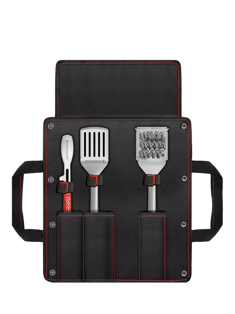Kamado Joe Krafted stainless steel BBQ tool set 3 piece, imported from the UK
