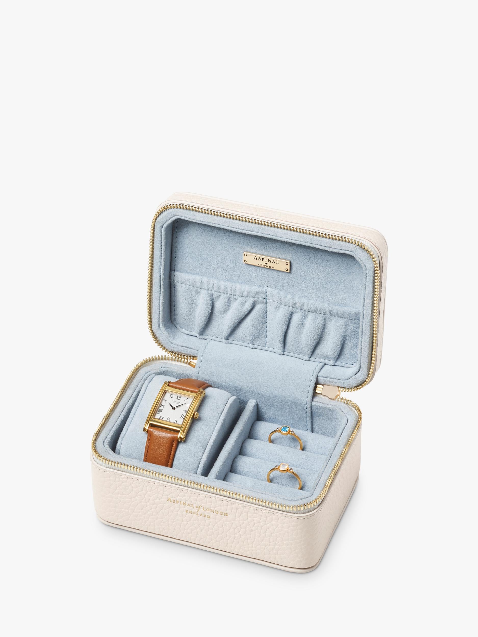 Aspinal of London travel watch and ring box - British product