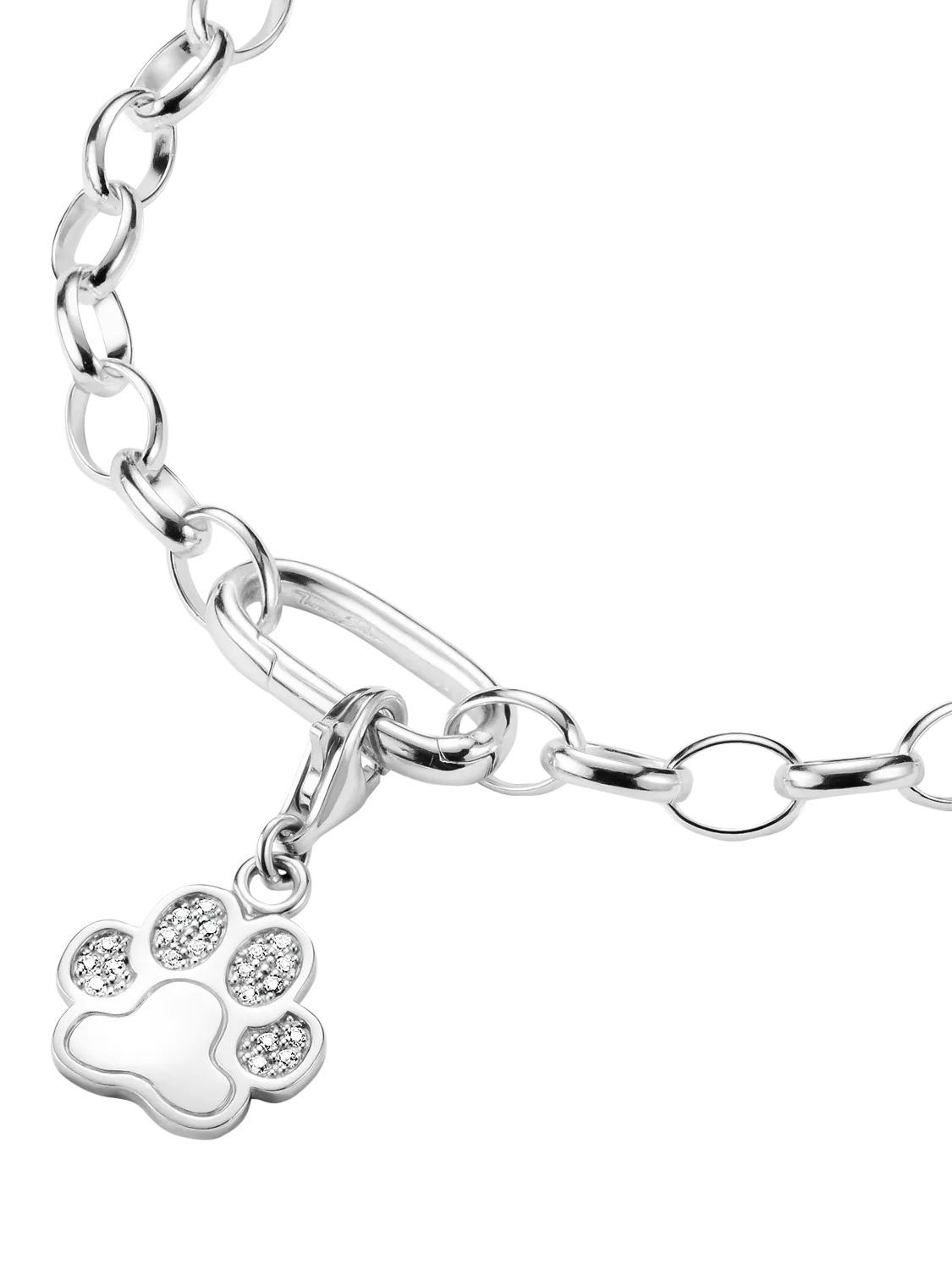 Thomas Sabo paw charm with cubic zirconia, imported from the UK