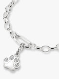 Thomas Sabo paw charm with cubic zirconia, imported from the UK