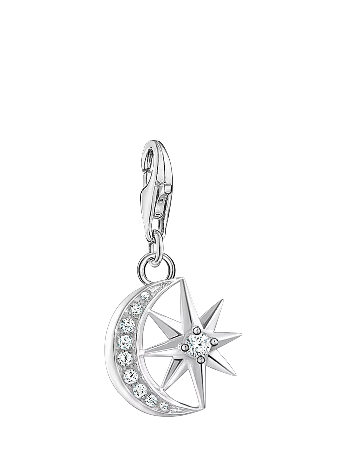 THOMAS SABO star moon charm silver 1.31x2.44 cm - British product