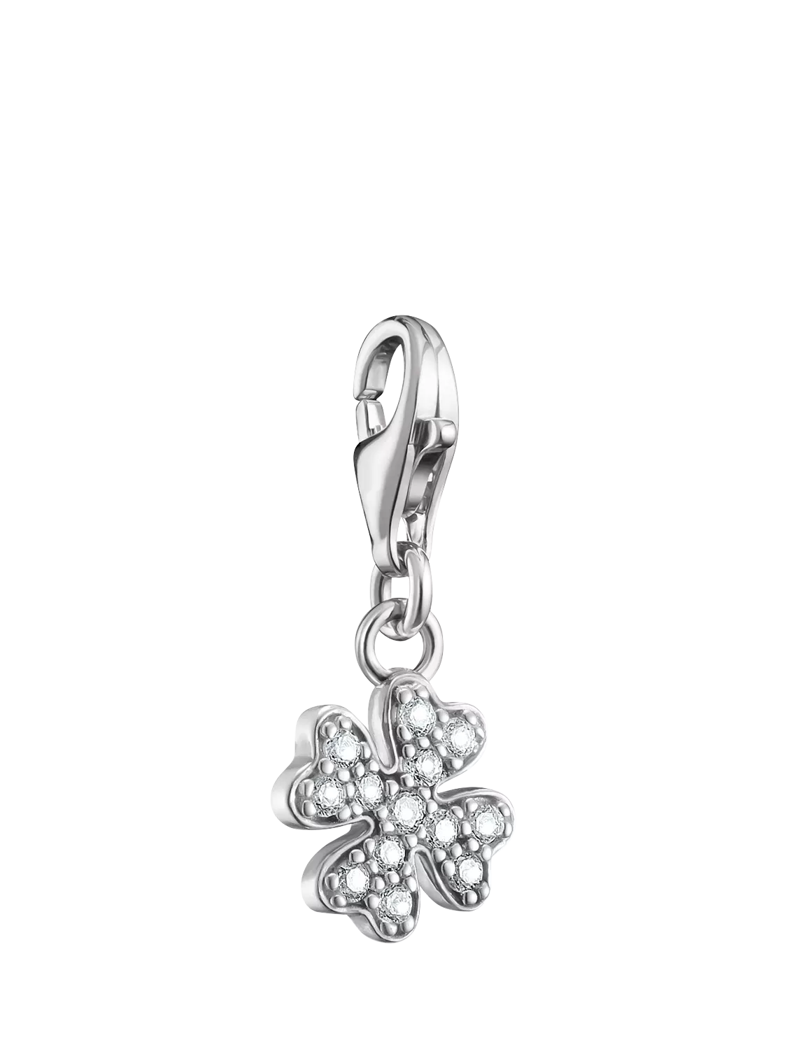 Thomas Sabo silver clover charm with cubic zirconia - British product