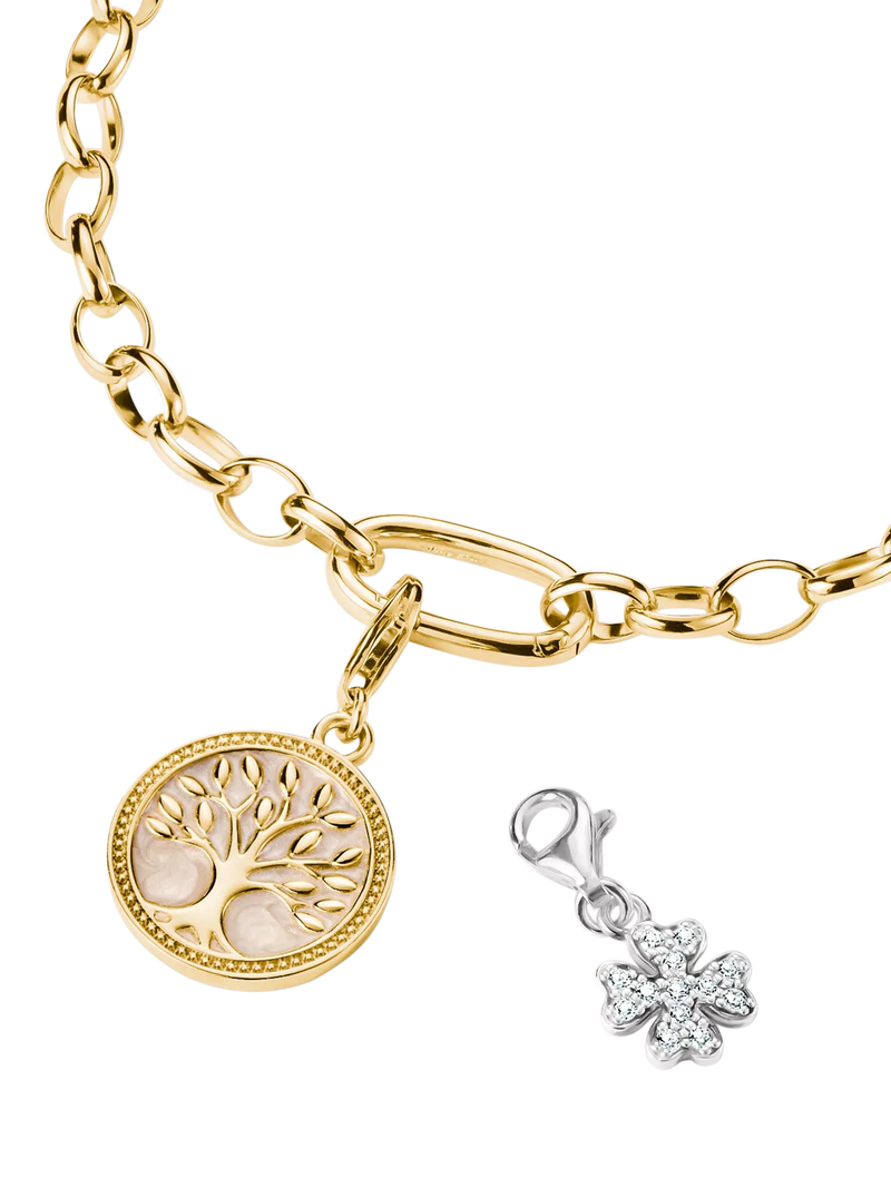 Thomas Sabo silver clover charm with cubic zirconia - British product