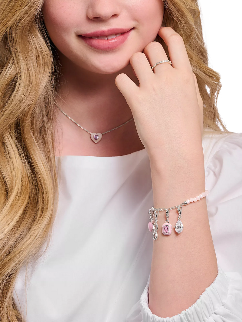 Thomas Sabo pink enamel heart charm (British brand)