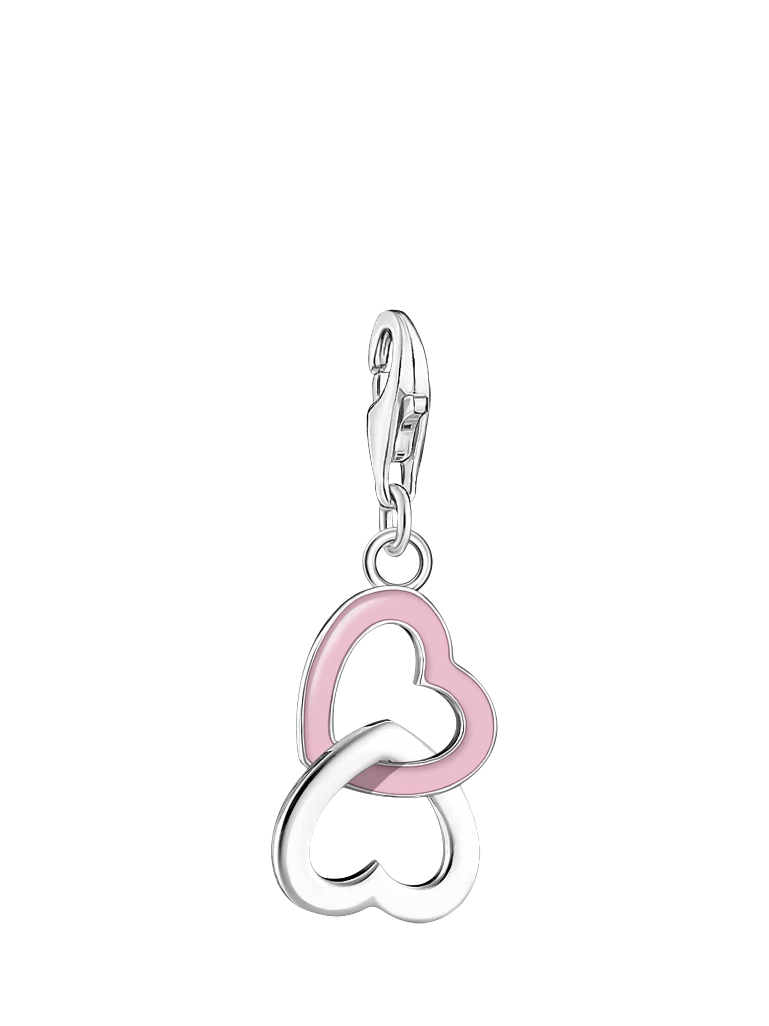 THOMAS SABO silver and pink heart charm, imported from the UK