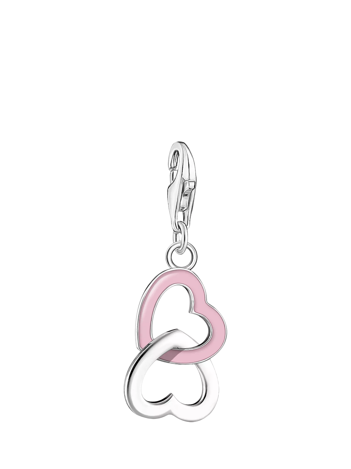 THOMAS SABO silver and pink heart charm, imported from the UK