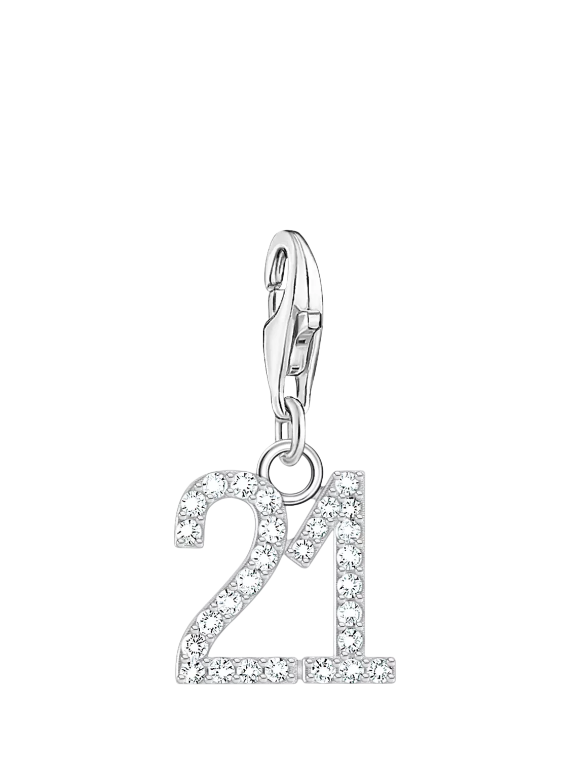 THOMAS SABO cubic zirconia 21st birthday charm silver (British brand)