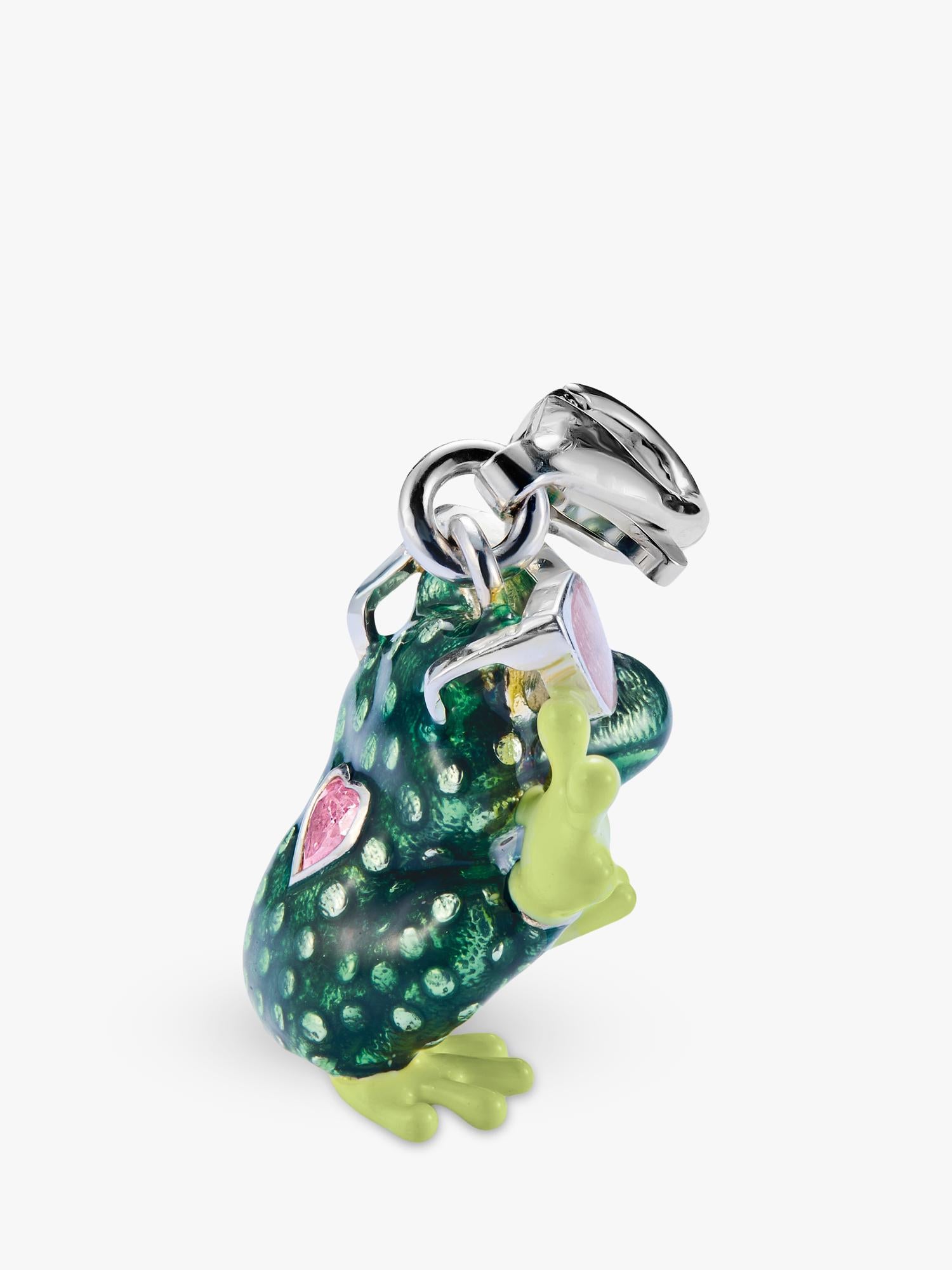 Thomas Sabo frog charm silver green, imported from the UK