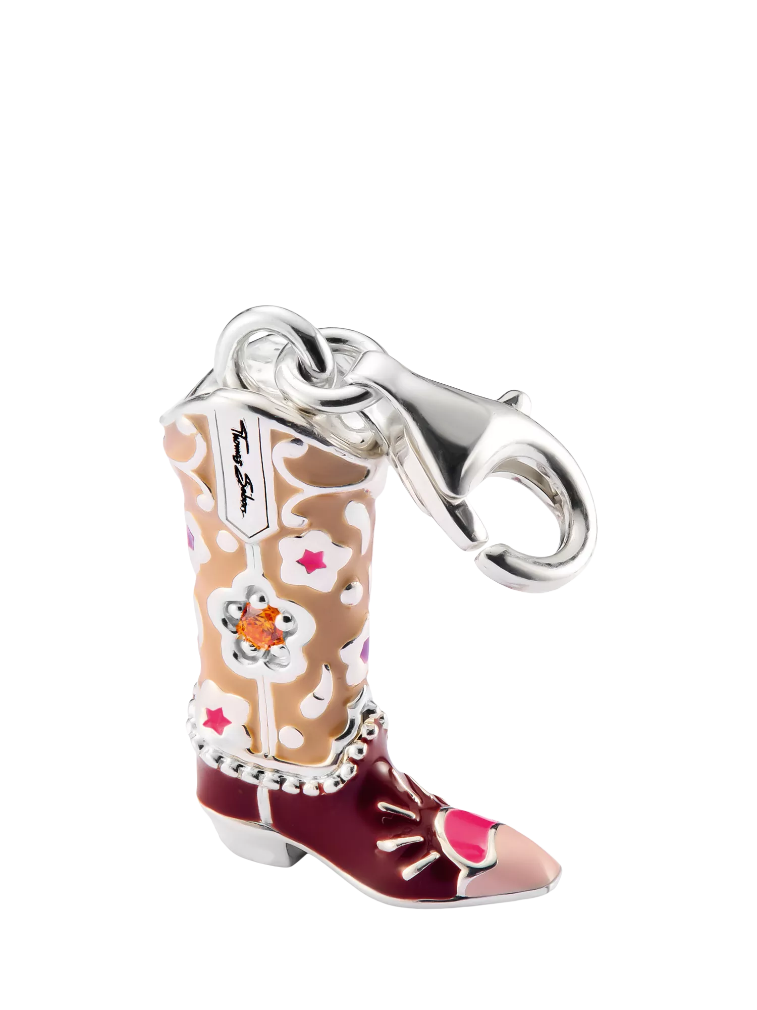 Thomas Sabo cowboy boot charm with enamel and sterling silver, UK version
