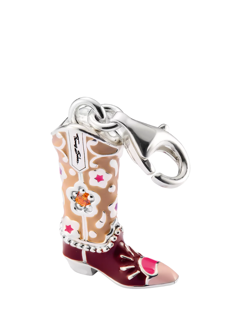 Thomas Sabo cowboy boot charm with enamel and sterling silver, UK version