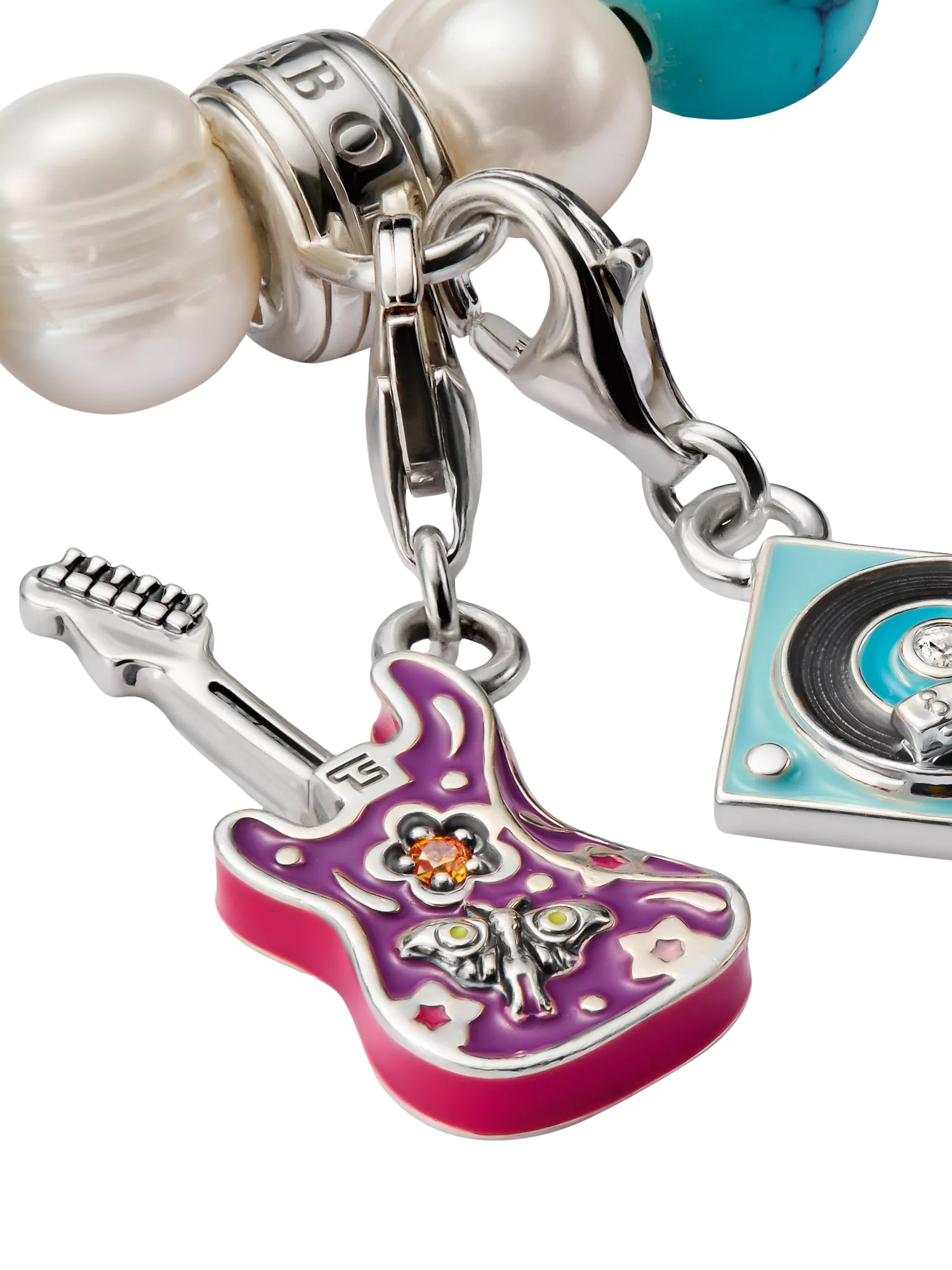 Thomas Sabo enamel electric guitar charm 2.6cm (British brand)