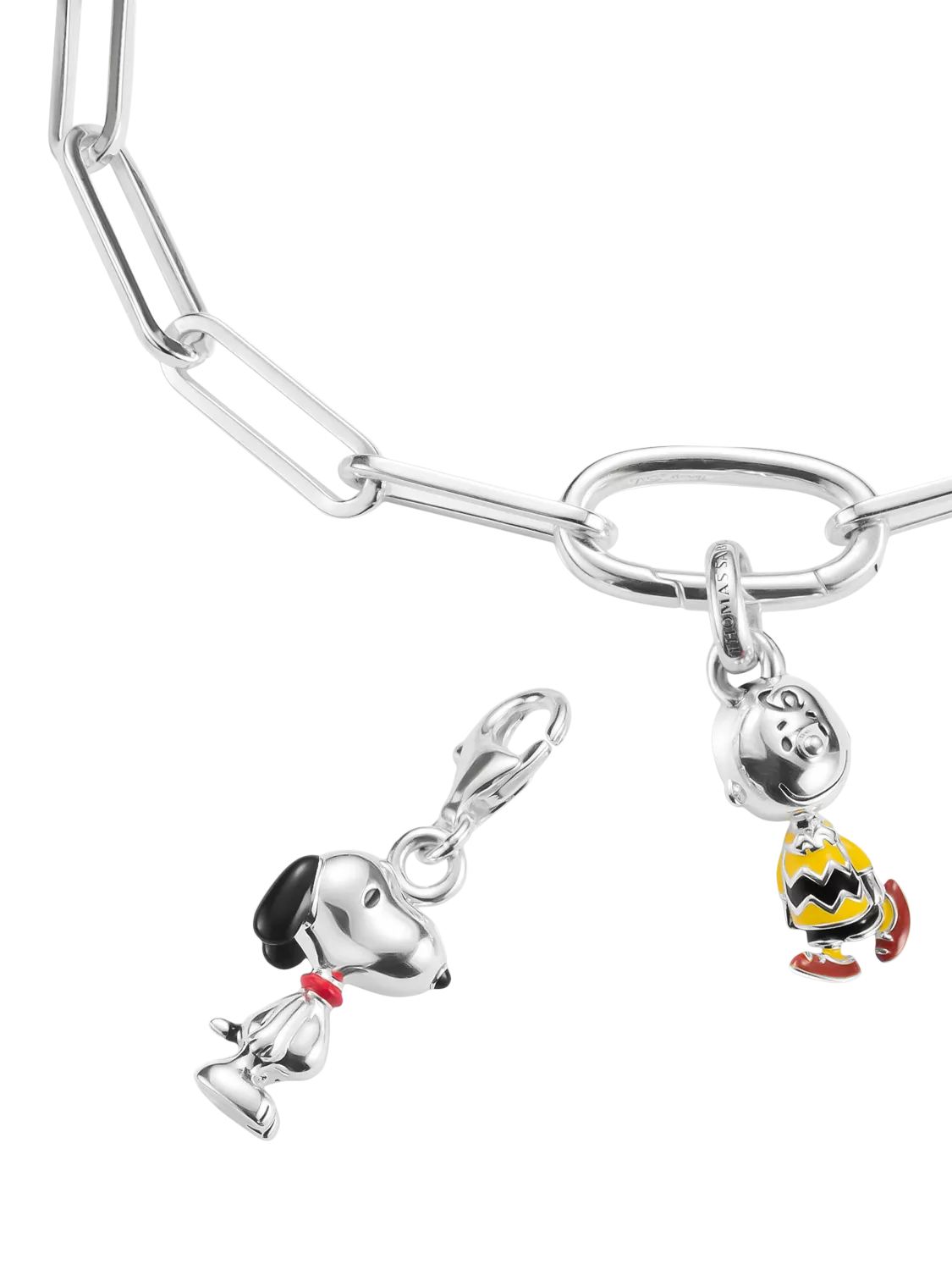 THOMAS SABO Snoopy charm silver and black enamel, UK version