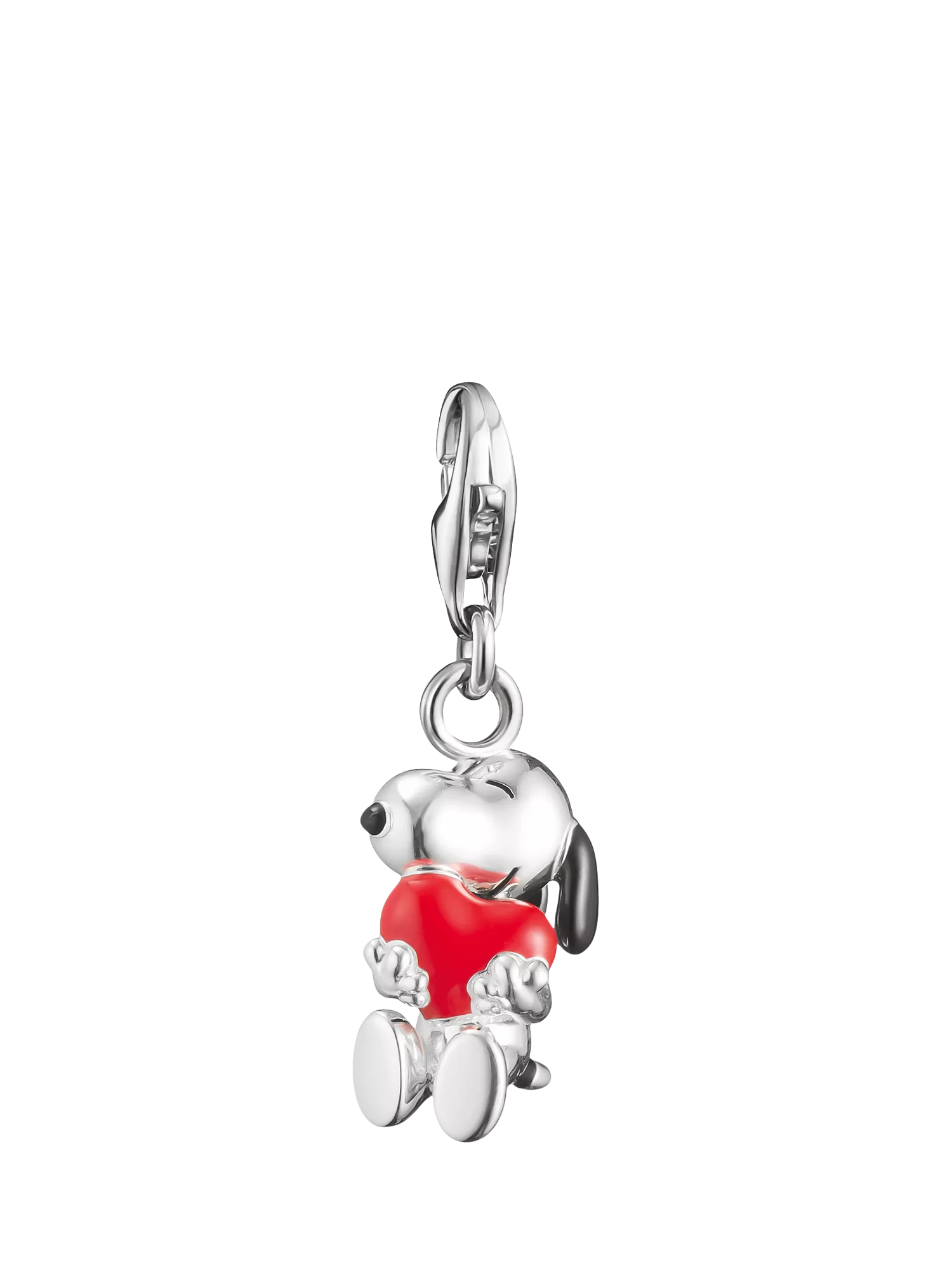 THOMAS SABO Snoopy Heart charm silver and red enamel, UK version