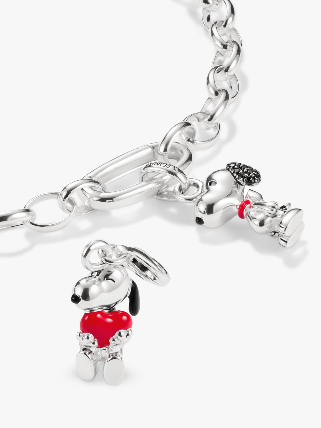 THOMAS SABO Snoopy Heart charm silver and red enamel, UK version