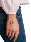 THOMAS SABO Snoopy Heart charm silver and red enamel, UK version