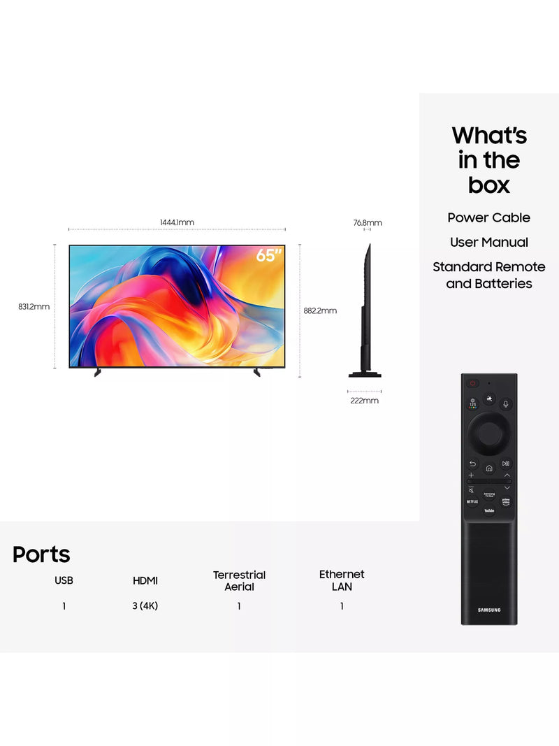 Samsung Mini LED TV 65 inch, imported from the UK