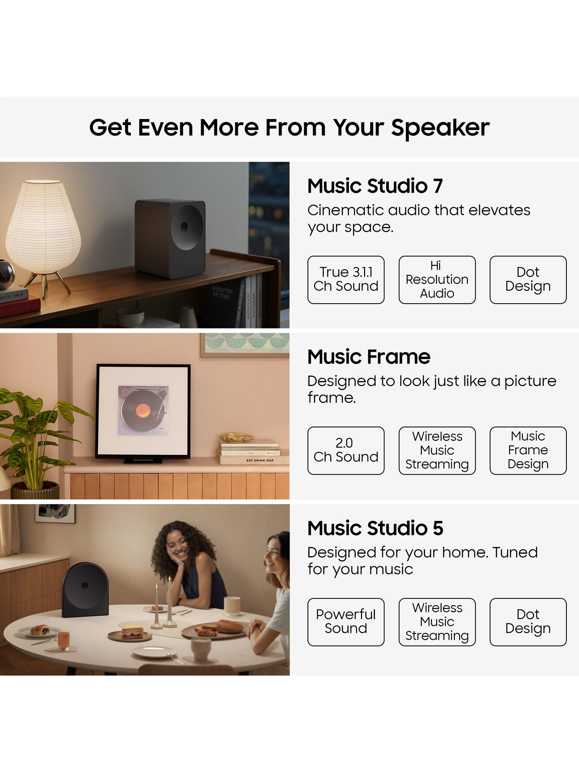 Samsung Music Studio smart speaker black, imported from the UK