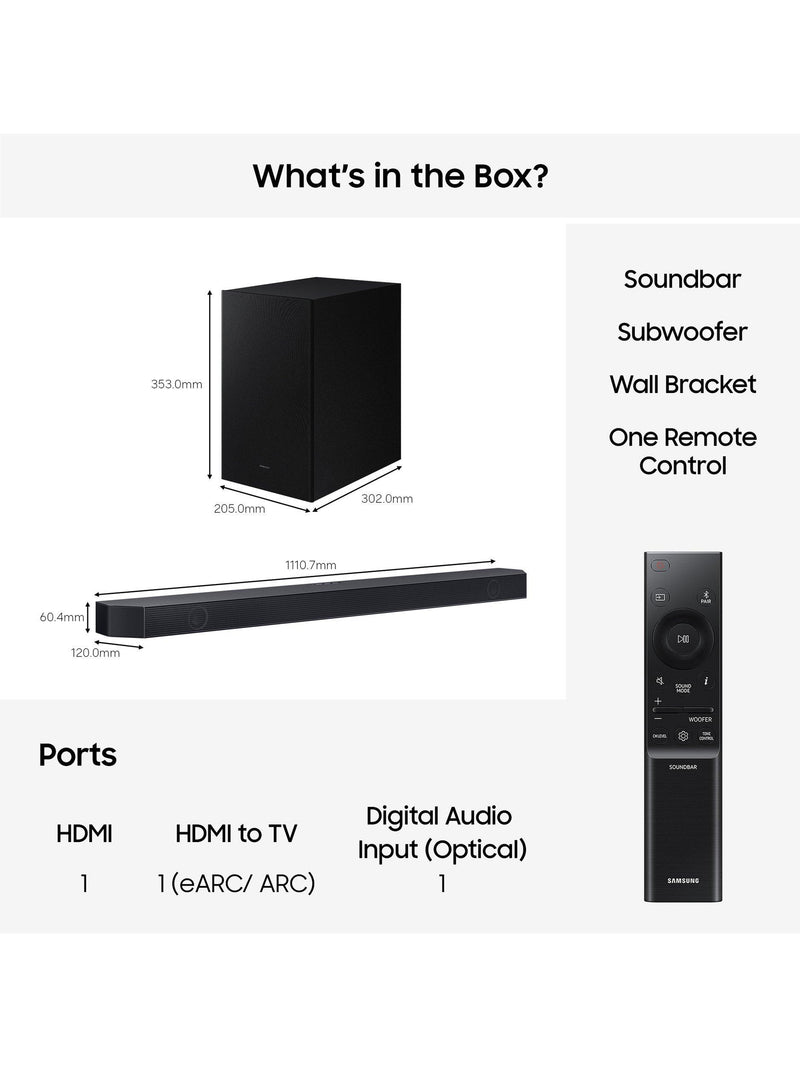 Samsung HW-Q600H soundbar Dolby Atmos wireless subwoofer - British product
