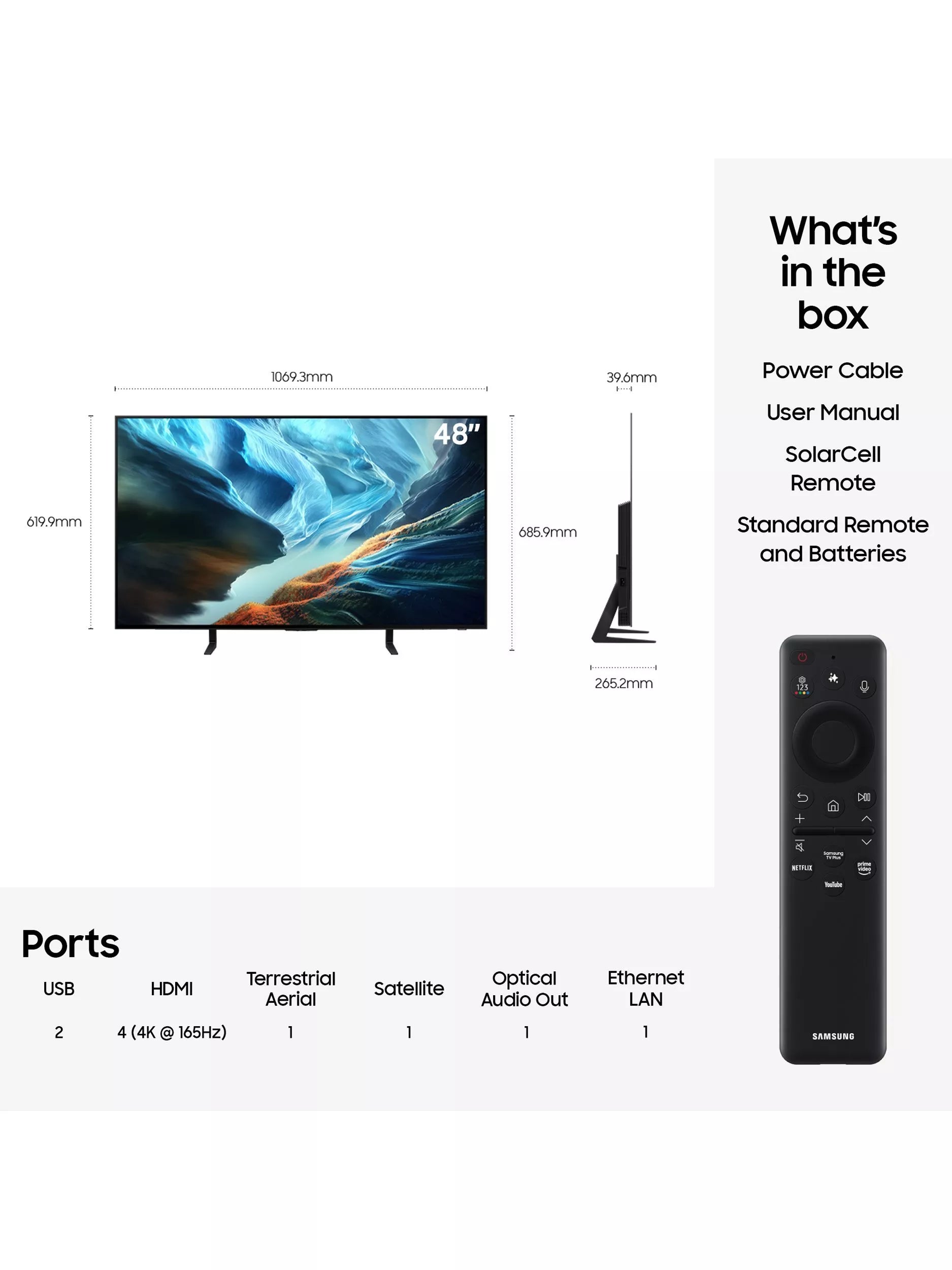 Samsung OLED TV S90H 48 inch - British product