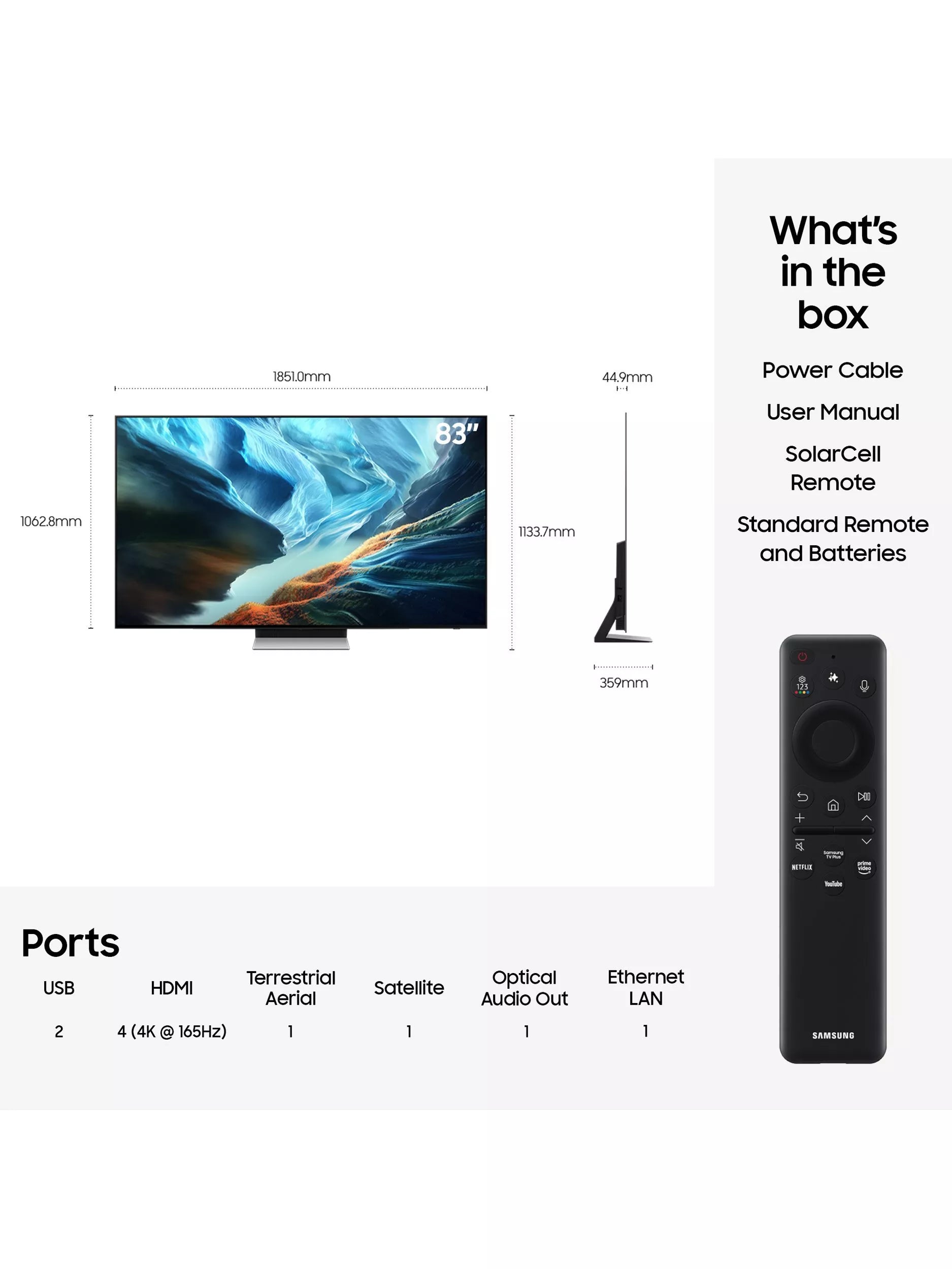 Samsung S90H 83-inch OLED TV (British brand)