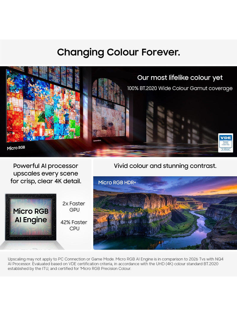 Samsung 55 Micro RGB 4K TV (British brand)