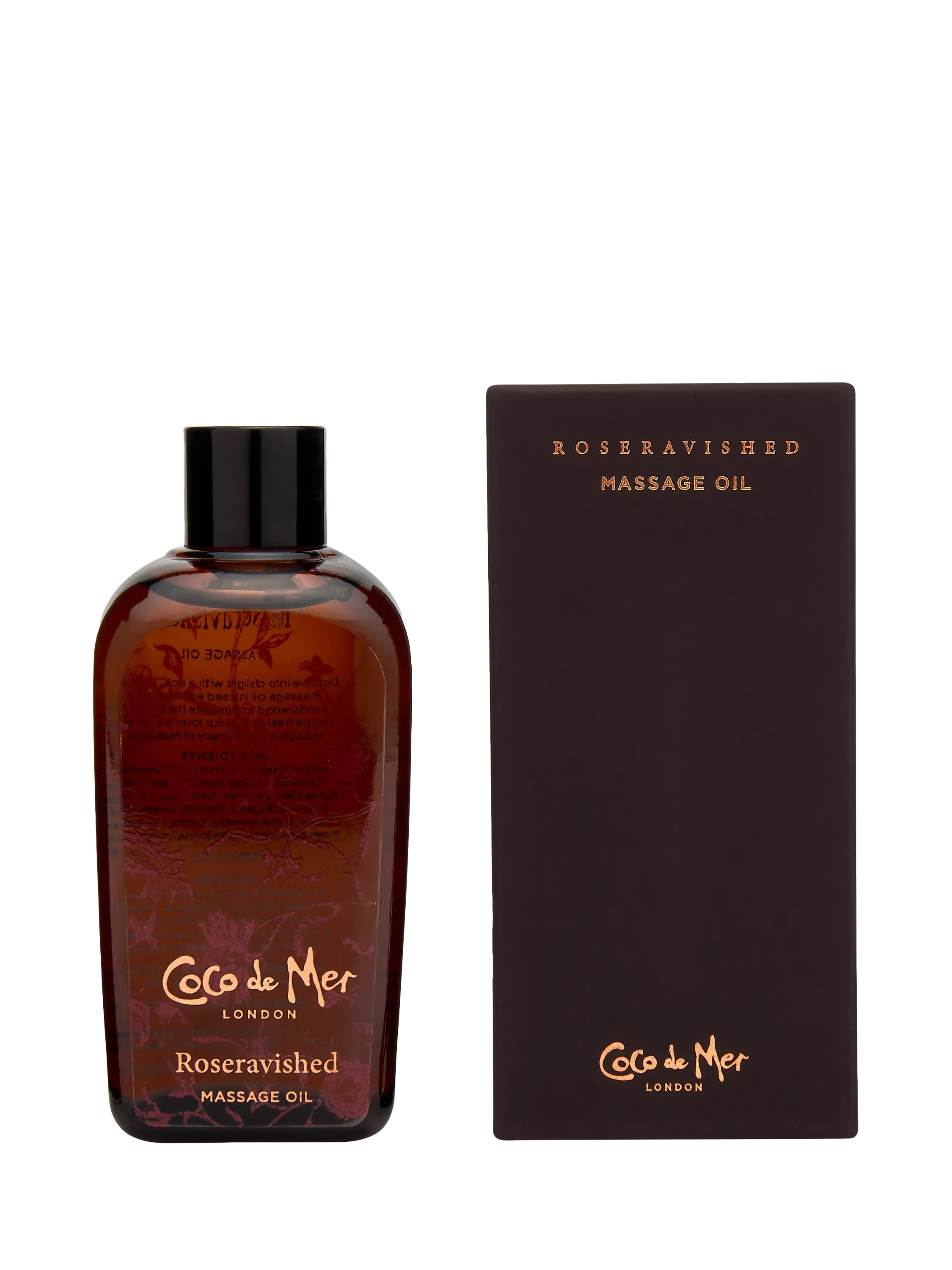 Coco de Mer Roseravished massage oil, imported from the UK