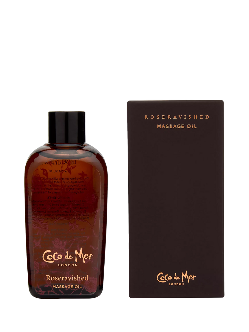Coco de Mer Roseravished massage oil, imported from the UK