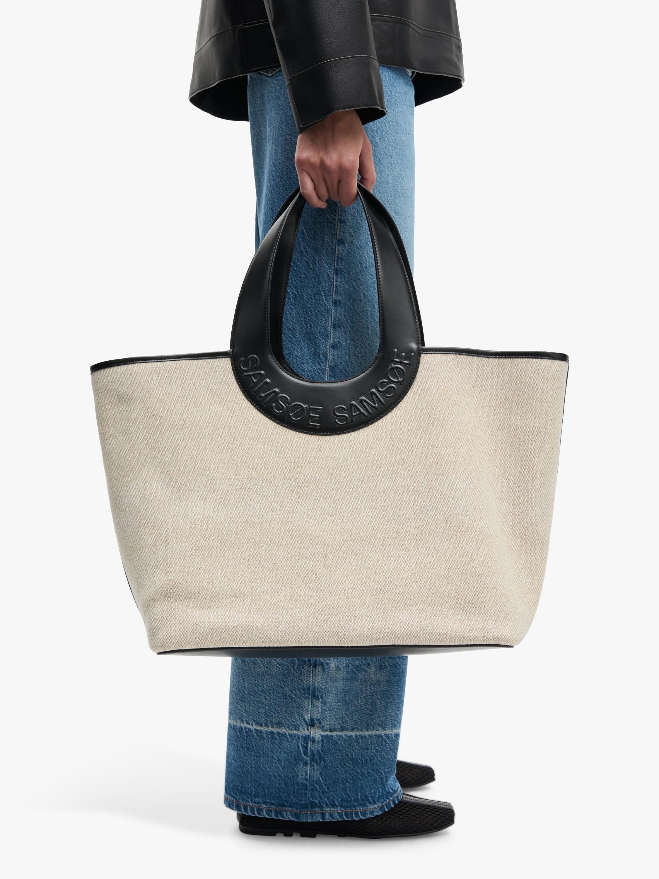 Samsøe Samsøe Saberta beach tote bag bone white (British brand)