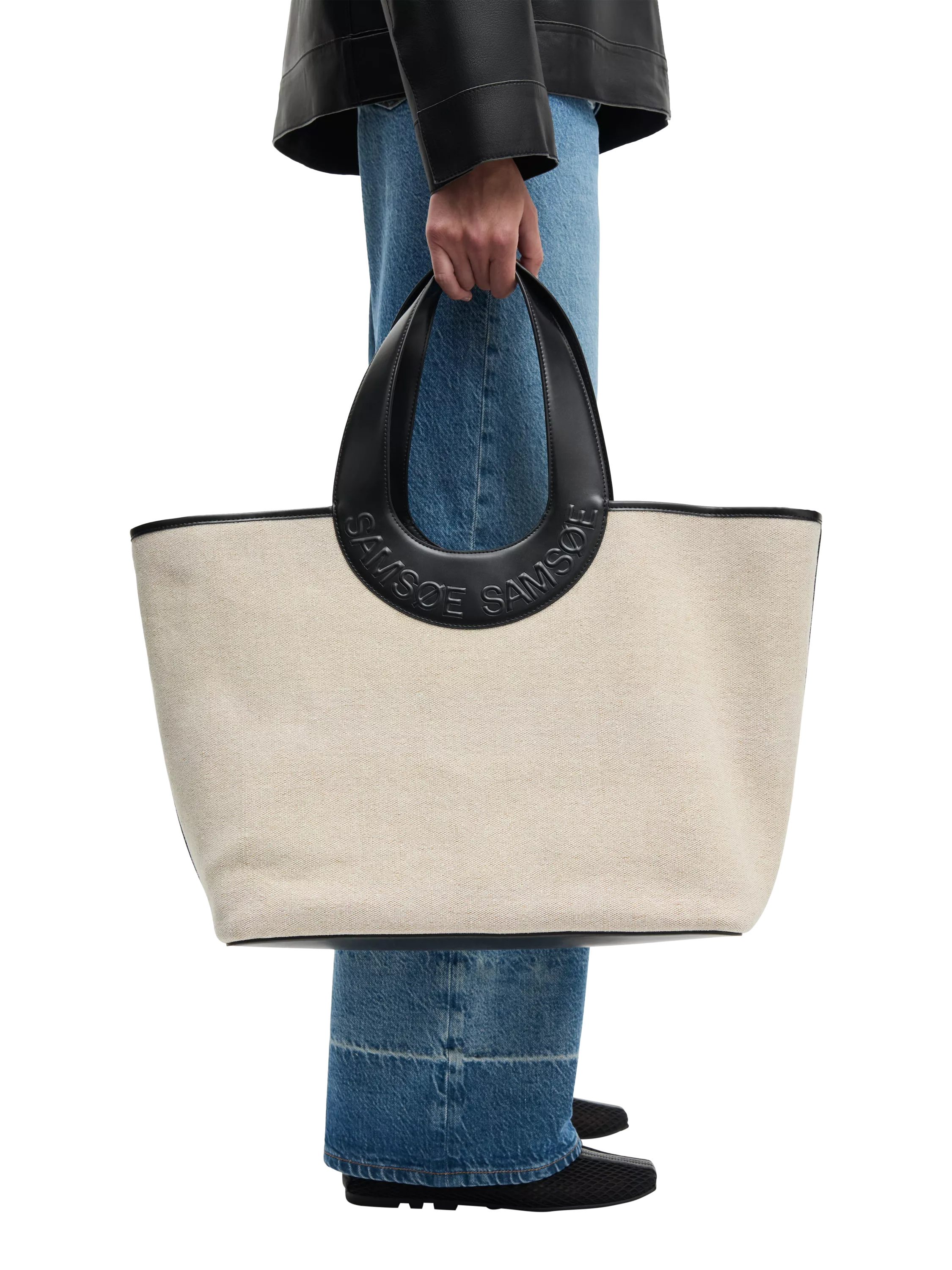 Samsøe Samsøe Saberta beach tote bag bone white (British brand)