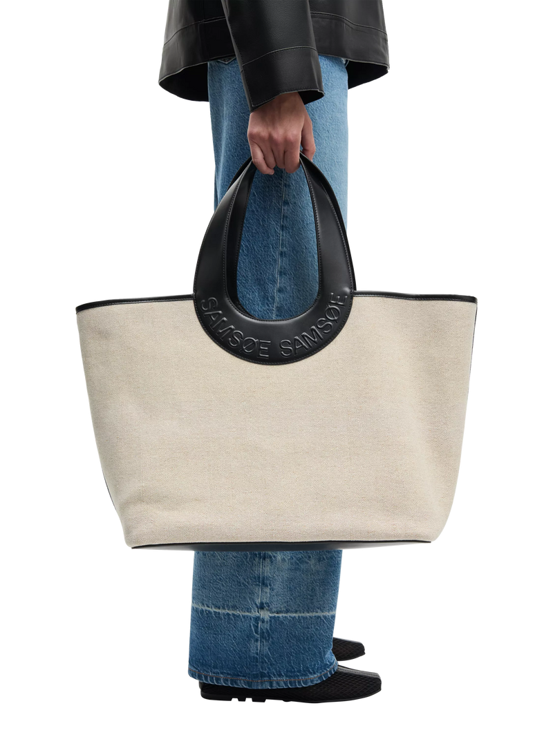 Samsøe Samsøe Saberta beach tote bag bone white (British brand)