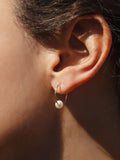 IBB 9ct yellow gold freshwater pearl hoop earrings, UK version
